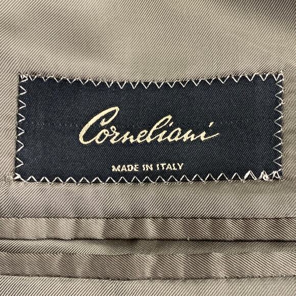 CORNELIANI Size Regular Black White Grid Silk Virgin Wool Notch Lapel Sport Coat - Picture 7 of 10